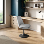 Modway - Lippa Salle à manger pivotante Rembourré Fauteuil d’appoint - Noir Gris clair-Capacité de pivot à 360º