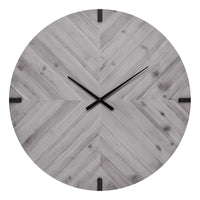 Monarch Specialties - 9038 Surdimensionné Grand Horloge Murale Rond de 30" - Gris-Cette horloge murale ronde de 30 pouces, avec sa finition chic gris aspect bois, apporte une touche moderne remarquable à n'importe quelle pièce, ce qui en fait l'élément décoratif idéal pour les intérieurs élégants, à la maison ou au bureau