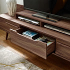 Modway - Omnistand 74 po Meuble TV, Noyer-Pattes en bois écartées