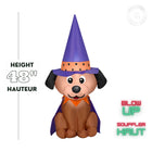 GEMMY - Chien gonflable d'Halloween avec chapeau de sorcière - 122 cm-6