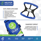 Mobile Patient Lift - HelpUp - Soulève-personne gonflable de sol 48 po - dispositif portable de récupération après chute - gris/bleu - capacité 300 lb-Conception légère de 22 lb avec sac de voyage à roulettes inclus pour la portabilité et les déplacements