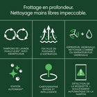 iRobot - Ensemble de lavage automatique Roomba Plus 405-Double le lavage. Tampons de vadrouille DualClean rotatives et SmartScrub font disparaître les dégâts avec un récurage 2x plus profonde (Comparativement au mode aspirateur et vadrouille standard pour le café et la saleté) et une pression vers le bas. Lavez avec une solution de nettoyage ou de l’eau