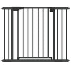 PawHut - Barrière pour bébé 30 po-41 po, barrière pour animaux avec 2 kits d’extension, fermeture automatique - noir-Barrière pour animaux certifiée adaptée aux ouvertures de 29,9 po à 40,6 po (76-103 cm) avec une hauteur de 29,9 po (76 cm), protège les bébés et les animaux domestiques à la maison 