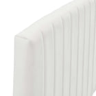 Modway - Rebecca Performance Velvet Tête de lit jumelée, Blanc-Tissu résistant aux taches durable