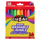 Cra-Z-Art - Marqueurs Broadline Lavables - Couleurs assorties, Paquet de 16-Les marqueurs Cra-Z-Art super lavables se lavent facilement de la peau et de la plupart des tissus des enfants avec de l'eau et du savon