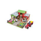 Bigjigs Toys - Ensemble de jeu tracteur et remorque-Le tracteur et la remorque présentent des bords, des coins et des roues arrondis, ce qui rend cet ensemble idéal pour les petites mains