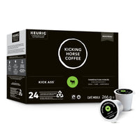 Kicking Horse Coffee - Dosettes de café K-Cup, torréfaction foncée Kick Ass - paquet de 24-Torréfaction : Foncée, Corps : Lourd, Acidité : Faible