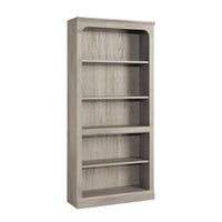 Sauder - Bibliothèque Arch à 5 étagères - Châtaignier crayeux-Rangement multi-pièces: cette bibliothèque fonctionnelle à 5 étagères peut répondre à vos besoins de rangement dans différentes pièces: salon, bureau, cuisine, atelier ou salle de bain