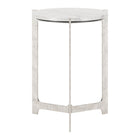 Zuo - Barmas Table d’appoint - Blanc/Argent-Dimensions: 19,3 po L x 19,3 po L x 24,8 po H
