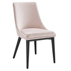 Modway - Viscount Accent Performance Velvet Chaises de salle à manger Ensemble de 2 - Rose-Assemblée requise
