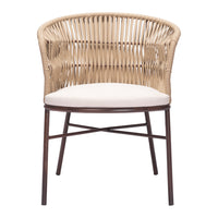 Zuo - Freycinet Chaise de salle à manger - Naturel - Ensemble de 2-Coussins amovibles et pratiques