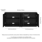 Hudson&Canal - Table buffet Alston 68" L - Grain noir-8
