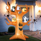 Outsunny - Arbre mort gonflable de 2 - 7 m pour Halloween - décoration de jardin avec lumière LED - marron-Se dégonfle pour un rangement facile (lorsque vous n'effrayez pas vos voisins) 