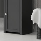 HOMCOM - Armoire de rangement haute pour salle de bain avec étagères réglables - noir-Doté d’un dispositif anti-basculement, peut être fixé au mur pour plus de sécurité   