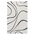 Modway - Therese Tourbillon abstrait Tapis de 5 pi l x 8 pi L - Ivoire et charbon de bois-Tapis Abstract Swirl