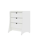 Manhattan Comfort - commode et table de chevet Coney style milieu du siècle moderne - blanc - ensemble de 2-Assemblage à domicile requis Tout le matériel inclus