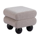 Zuo - Davao Pouf - Gris-Confortable et durable pour un usage quotidien polyvalent