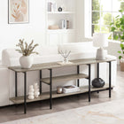 Manhattan Comfort - Console moderne Celine 70,86 po - Gris rustique-Recommandé pour un téléviseur jusqu'à 60 pouces
