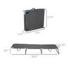 Outsunny - Chaise longue pliante d’extérieur pour terrasse - jardin - bord de piscine - gris-Conception ergonomique aidant à réduire la tension musculaire et le stress