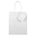 JAM Paper Sacs-cadeaux lustrés, format moyen, 8 x 4 x 10 po, blanc, 6/paquet (672GLwha)-Blanc