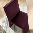 Modway - Emory Velours Performance Rembourré Fauteuil d’appoint de salle à manger - Mûrier-Épingles de pied non marquées