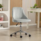 Vinsetto - Fauteuil de bureau vanité avec roulettes pivotantes - gris-La hauteur d’assise réglable s’adapte à votre bureau ou à votre style d’assise