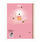 Hilroy - Cahier À Couverture Rigide, Abeilles - 160 Pages - 10-7/8 po H x 7-7/8 po l, Blanc-Comprend une pochette de rangement pour papier à deux côtés