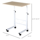 HOMCOM - Bureau debout mobile à hauteur réglable - 23,5 po L x 15,75 po l x 30,75 po H - bois naturel-Couleur : Bois naturel 