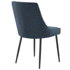 Modway - Viscount Tissu rembourré Chaises de salle à manger Ensemble de 2 - Azur noir-Capacité du poids de la chaise : 300 lbs.