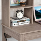 HOMCOM - Bureau d'ordinateur avec rangement - 41,3 po L x 19,7 po l x 54,1 po H - marron-Convient pour le bureau à domicile, le bureau, le dortoir, etc.
