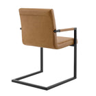 Modway - Savoy Cuir végane Chaises de salle à manger Ensemble de 2 - Tan-Capacité du poids de la chaise : 300 lbs.
