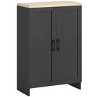 HOMCOM - Buffet moderne 23,6 po L avec rangement - noir-Une armoire offre un espace de rangement généreux pour les fournitures quotidiennes 