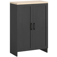 HOMCOM - Buffet moderne 23,6 po L avec rangement - noir-Une armoire offre un espace de rangement généreux pour les fournitures quotidiennes 