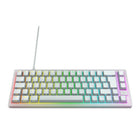Cherry - Clavier mécanique de jeu compact rétroéclairé K5V2 - Blanc-Switches CHERRY MX2A RED à échangeur à chaud – Profitez de frappes de clavier ultra-fluides et linéaires avec des interrupteurs pré-lubrifiés haut de gamme et sans soudure nécessaire