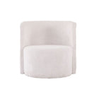 Brassex - Chaise d'appoint 723649 Callan - blanche-Assise et dossier incurvés au design épuré