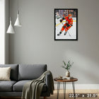 Leo Carlsson 20x29 Anaheim Ducks - Toile encadree - 22" x 31"-Prêt à accrocher - livré entièrement assemblé