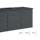Modway - Render Fixation murale de 48" Vanette de salle de bain - Gris Noir-Conception murale