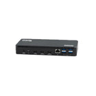 Plugable - Station d'accueil enfichable pour ordinateur portable à triple écran de 100 W avec USB-C-Station d'accueil à triple écran : cette station d'accueil USB C dispose de 3 sorties vidéo HDMI, dont 1 sortie HDMI capable de 4K 30 Hz et 2 sorties HDMI capables de 1080p 60 Hz grâce à la technologie graphique USB DisplayLink. Prend en charge 3 écrans étendus, même sur les systèmes qui en prendraient autrement 1, comme les systèmes Apple M1, M2 et M3