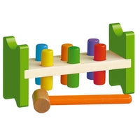 Jouet Pound a Peg de The Original Toy Company, de 2 à 6 ans -Les chevilles s'insèrent fermement dans le banc afin qu'elles ne puissent pas tomber, mais peuvent être retirées si vous le souhaitez