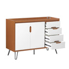 Modway - Energize 48" Armoire de lavabo compatible avec un seul lavabo (non inclus) - Blanc cerise-Construction en MDF et panneau de particules