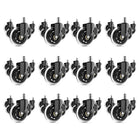 MotionGrey - Roues pour chaise de bureau - Roues de remplacement style rollerblade - Noir - Lot de 12-Roulement fluide et silencieux : Roulements à billes de haute précision et roues en polyuréthane pour un déplacement doux et silencieux sur toutes les surfaces