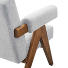 Modway - Lyra Tissu Fauteuil - Tissu gris clair - Ensemble de 2-8