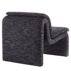 Modway - Lume Boucle Tapis Chaise d’accent sans accoudoir - Charbon de bois-Utilisation polyvalente