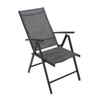 Dura Housewares - Chaise pliante San-Remo - noir - paquet de 2-High Back Design offre un soutien supplémentaire pour une expérience plus relaxante