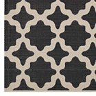 Modway - Cerelia Treillis marocains intérieurs et extérieurs Tapis de 5 pi l x 8 pi L - Noir et beige-Polypropylène 100% doux