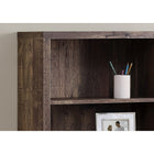 Monarch Specialties - 7404 48 po H Etagere - Faux Bois Brun/Tablettes Ajustable-Riche finition de tous les côtés en imitation de bois taupe qui s'agence à tous les styles de décor