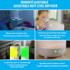 Bell+Howell - Humidificateur à couleur changeante de 1 gal - Blanc-L'humidificateur Top Fill est silencieux, vous permettant d'obtenir de l'air humide sans aucun bruit de fond ni maux de tête, créant un environnement de sommeil et de travail idéal, ce qui le rend parfait pour les chambres, les bureaux, les salons et plus encore