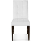 Modway - Promulgate Biscuit Touffé Cuir synthétique rembourré Fauteuil d’appoint de salle à manger Ensemble de 2 - Blanc-Capacité de poids maximale : 331 lb.