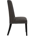 Modway - Baron Tissu Chaise à manger Ensemble de 4 - Brown-Finition de tête de clou polie