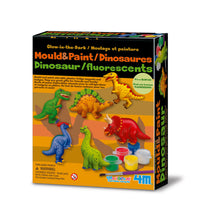 4M - Kit moulage et peinture - dinosaures fluorescents - français-Mélangez la poudre de plâtre et l'eau et laissez sécher 3 heures, puis c'est prêt à peindre!